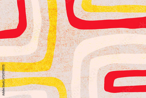 Abstract illustration with lively shapes photo
