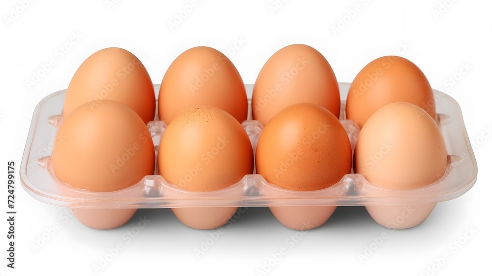 chicken eggs in paper tray isolated on transparent background ,raw egg chicken eggs in paper tray isolated on transparent background ,raw egg