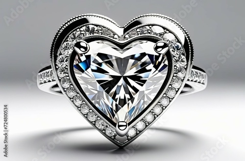 diamond heart with diamonds