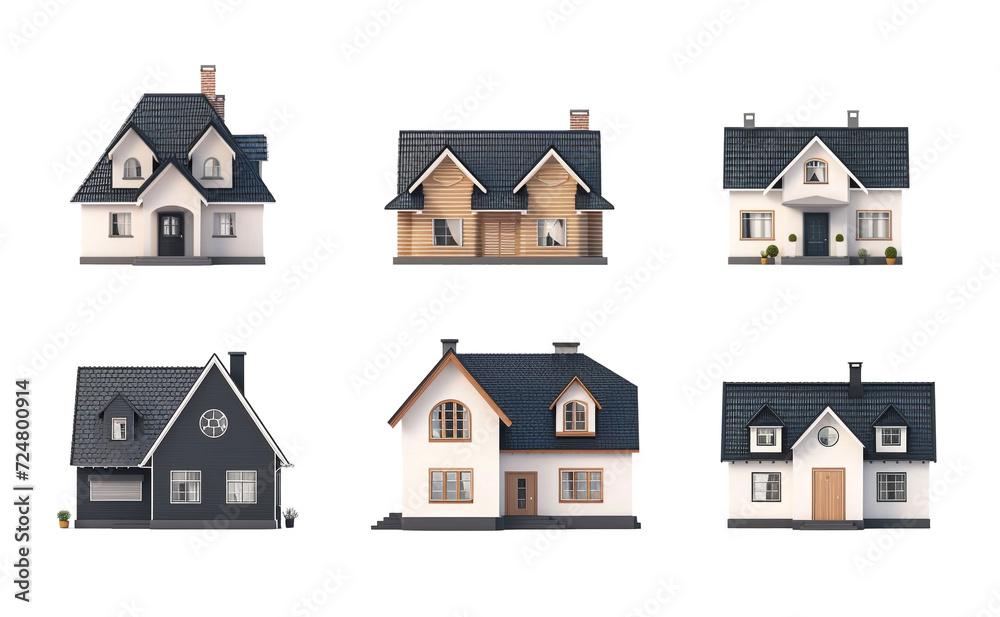 Mini house model. Real estate concept. illustration.