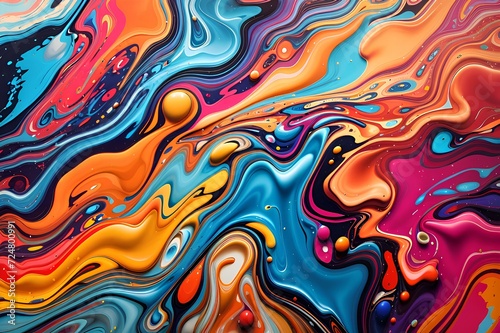 Abstract And Colorful Fluid Art Background Texture  created by ai generated