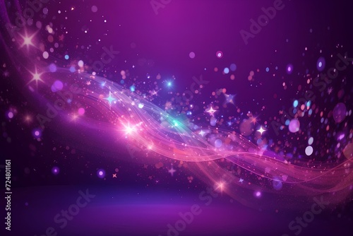 Purple Dream Colorful Particle Light Effect Background,created by ai generated