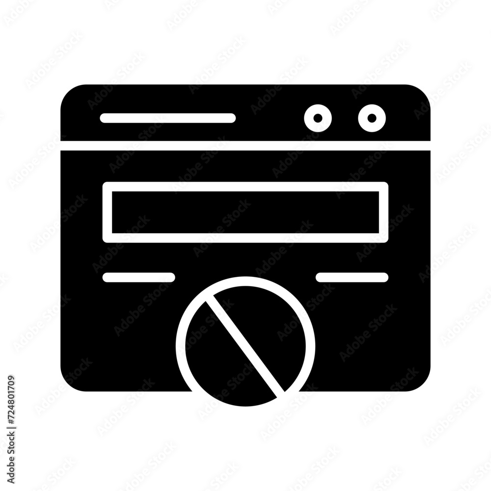 Block Website Vector Icon