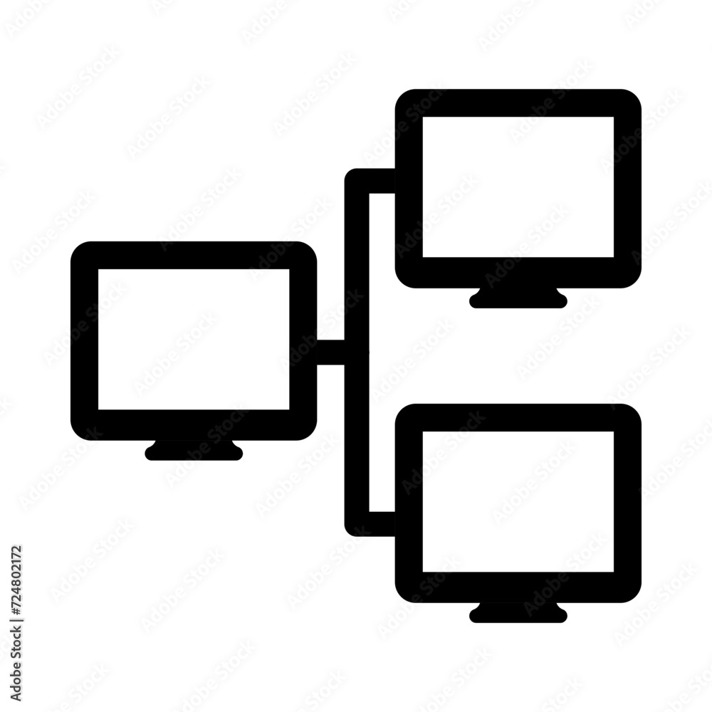monitor with icons monitor with icons