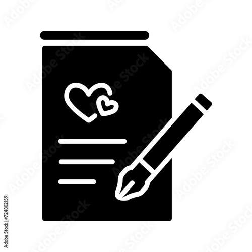 Marriage Contract Vector Icon