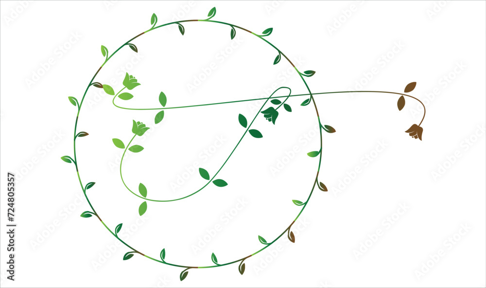 Letter T eco logo with green leaves .Minimal and creative letter T leaf logo on Black white template Letter T eco logo with green leaves .Minimal and creative letter T leaf logo on Black white template