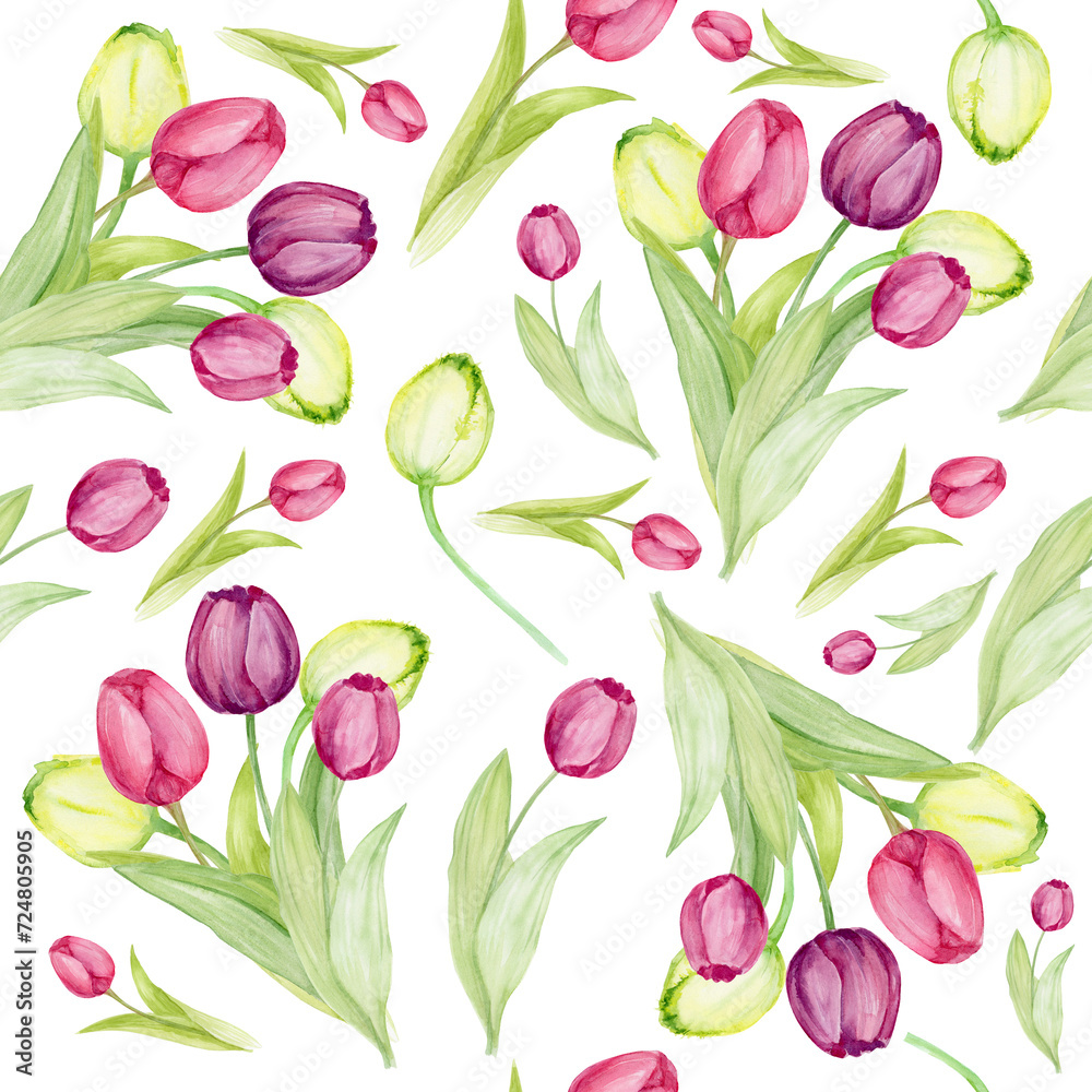 Obraz premium tulips pattern 2
