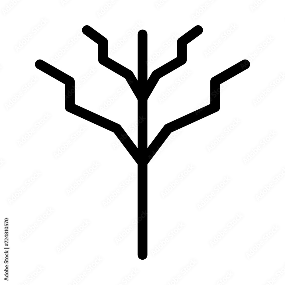 Tree with no leaves Vector Icon Tree with no leaves Vector Icon