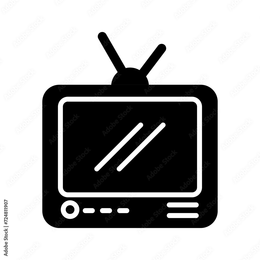 Television Broadcast Vector Icon Television Broadcast Vector Icon