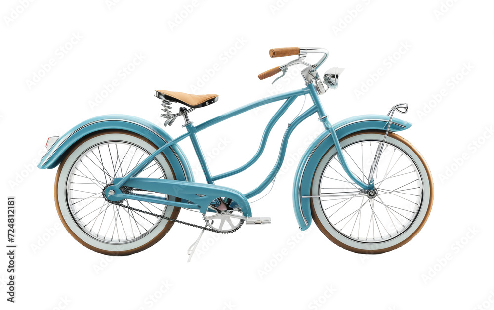 Embracing Leisure with the Beach Cruiser Bike On Transparent Background.