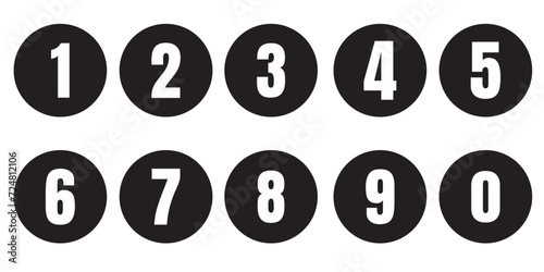 number bullet points from one to nine