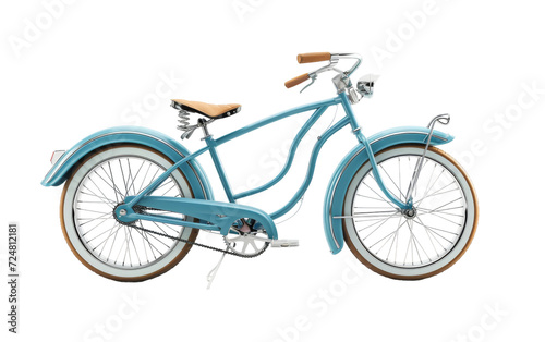 Embracing Leisure with the Beach Cruiser Bike On Transparent Background.