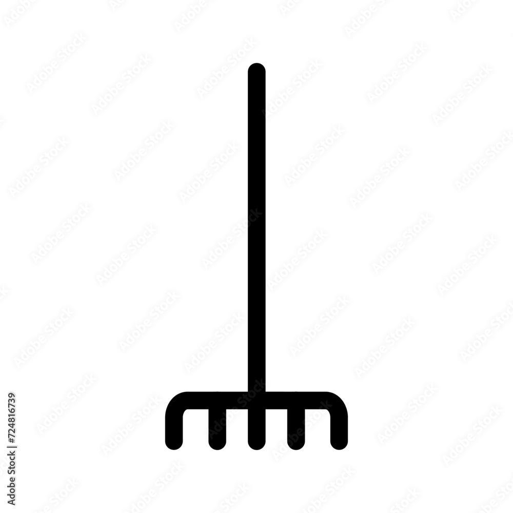 Fork picking leaves Vector Icon Fork picking leaves Vector Icon