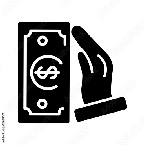 Cash Receiving Vector Icon