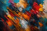 Abstract art background. Oil painting on canvas. Multicolored bright texture. Fragment of artwork. Brushstrokes of paint. Modern art