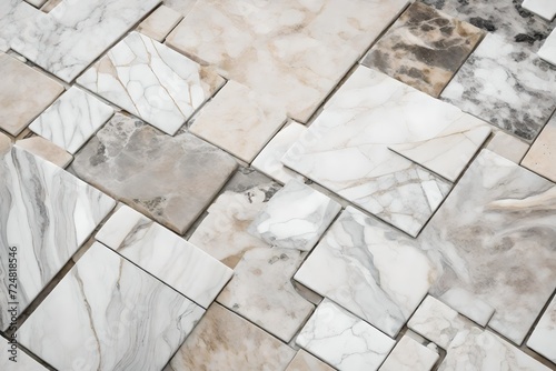 Close up of marble tiles with interesting texture