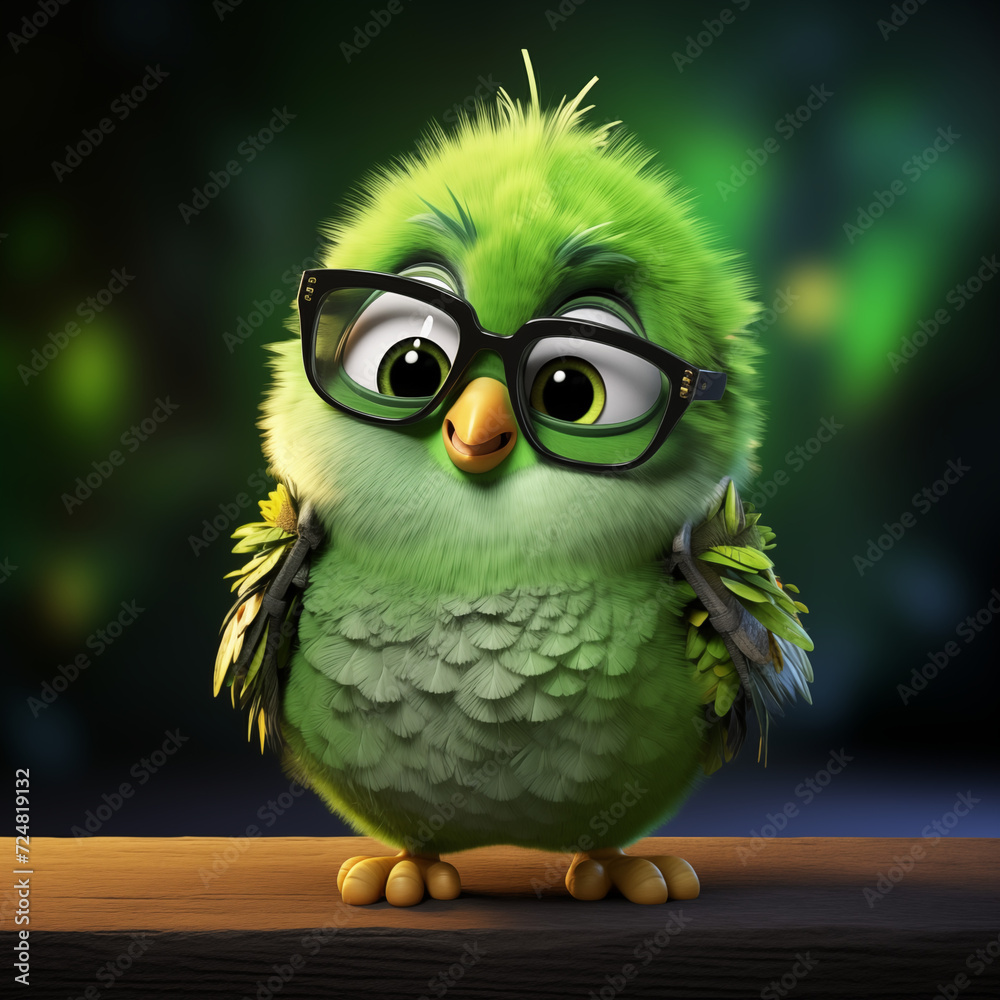 cute kiwi bird with glasses cute kiwi bird with glasses
