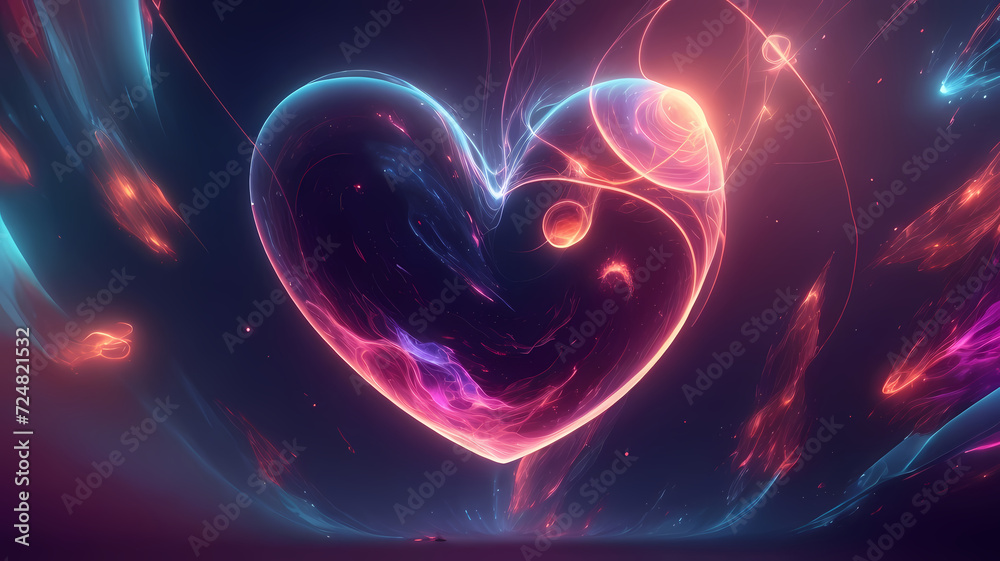 artistic depiction of the heart in the center of life