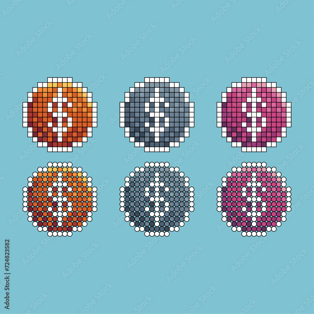 Pixel art stroke sets icon of dollar coin variation color.Dollar coin icon on pixelated style. 8bits perfect for game asset or design asset element for your game design. Simple pixel art icon asset.
Pixel art stroke sets icon of dollar coin variation color.Dollar coin icon on pixelated style. 8bits perfect for game asset or design asset element for your game design. Simple pixel art icon asset.