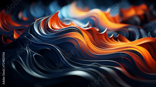 abstract waves 3d depth