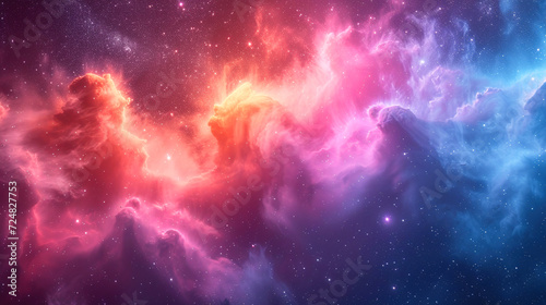 Celestial Beauty Galaxy Background with Pastel Colors 
