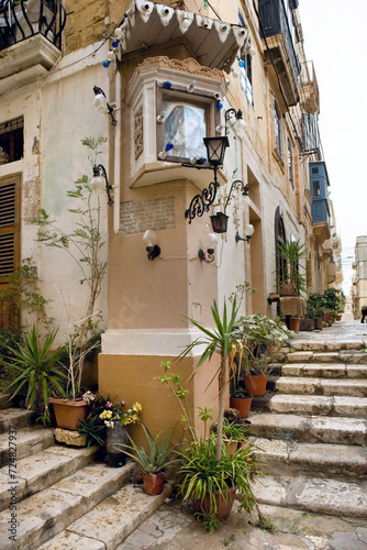 Small chapel in downtown in Senglea  Malta