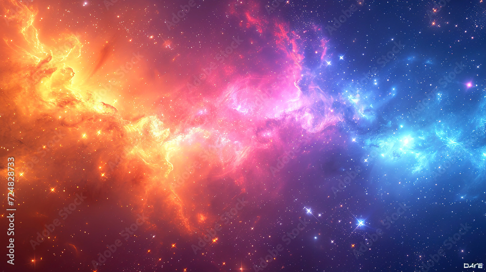 Celestial Beauty Galaxy Background with Pastel Colors  