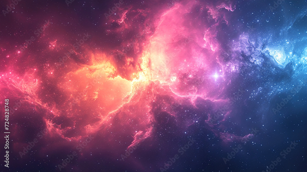 Celestial Beauty Galaxy Background with Pastel Colors  