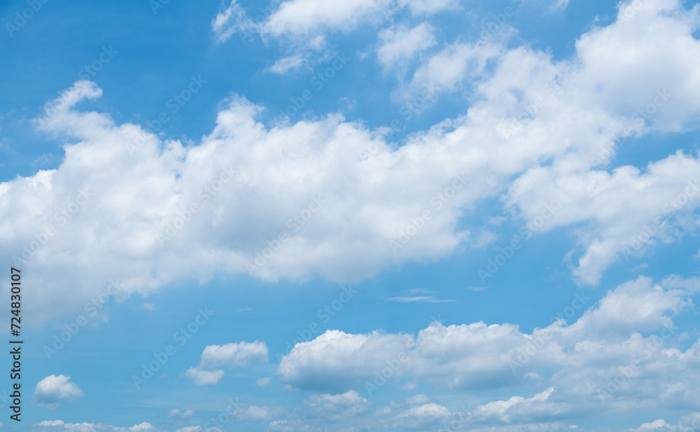Beautiful blue sky with white clouds