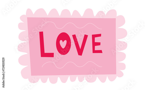 Love Letter stamp png. Valentine’s Day. 