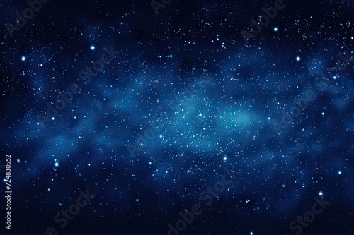 view of the dark blue sky with clouds and glowing stars
