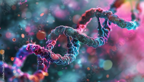 Close up DNA concept. DNA, or deoxyribonucleic acid