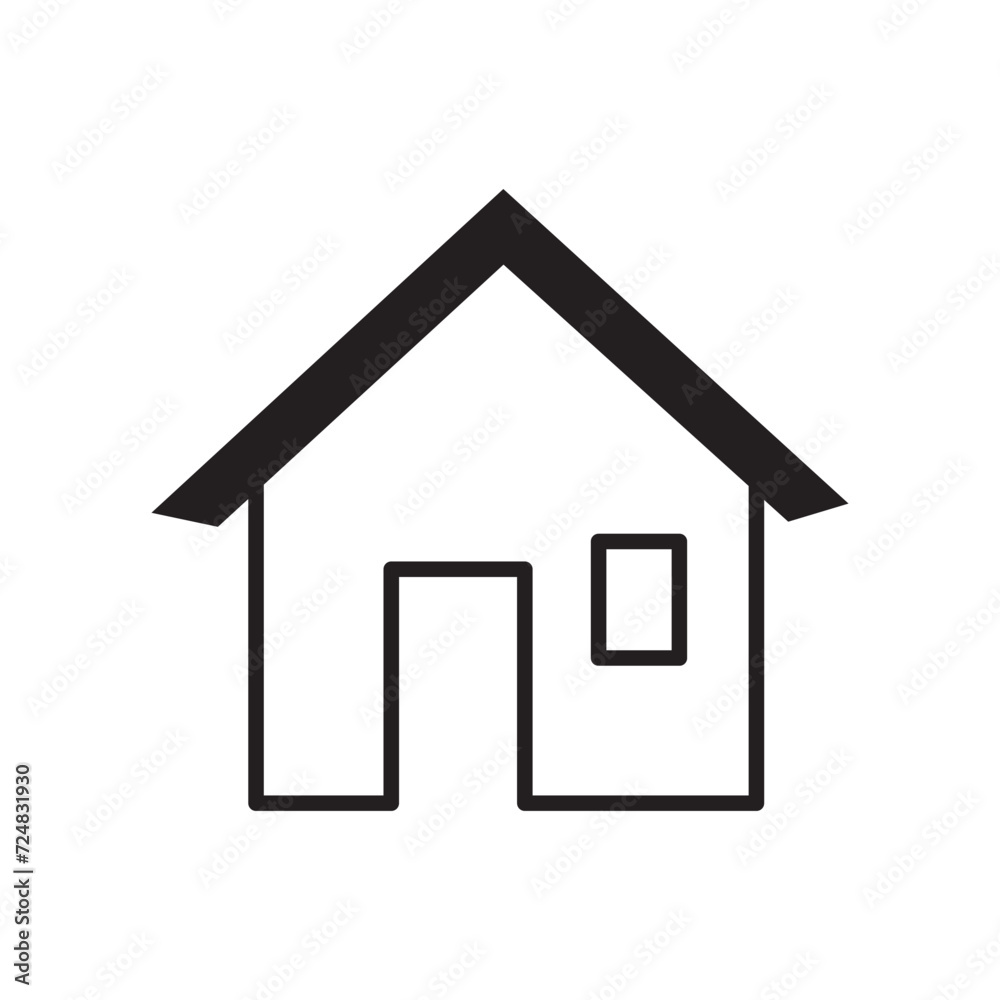 minimal home icon - web homepage symbol, House symbol.
