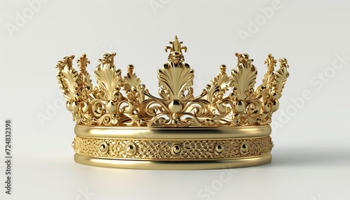 Golden crown isolated on white