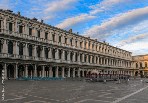 Empty San Marco square in the early morning in Venice, Italy © Bojanikus