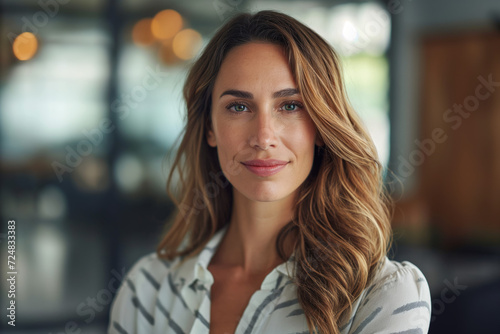 Confident Professional Woman in Modern Office