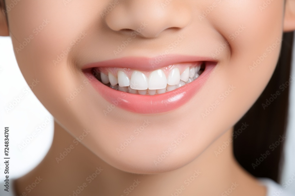 Child Smiling Showing Teeth Close-up Mouth Child Smiling Showing Teeth Close-up Mouth