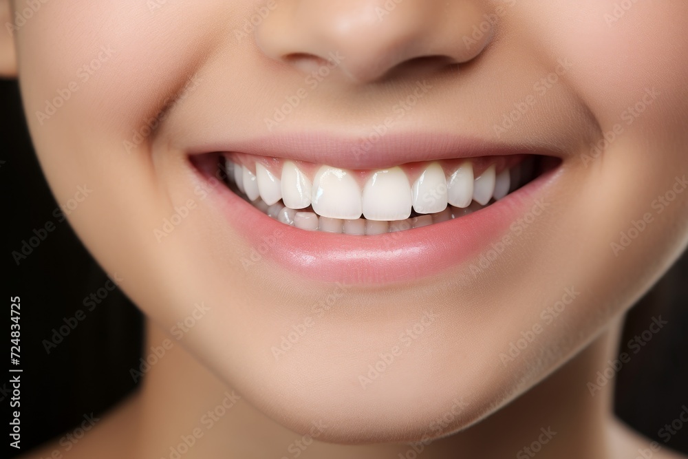 Child Smiling Showing Teeth Close-up Mouth Child Smiling Showing Teeth Close-up Mouth
