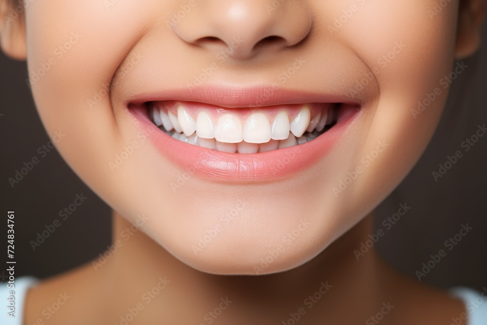 Child Smiling Showing Teeth Close-up Mouth Child Smiling Showing Teeth Close-up Mouth