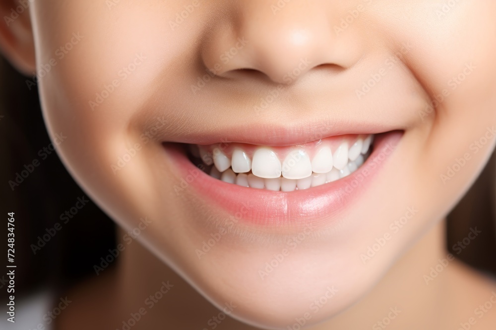 Child Smiling Showing Teeth Close-up Mouth Child Smiling Showing Teeth Close-up Mouth