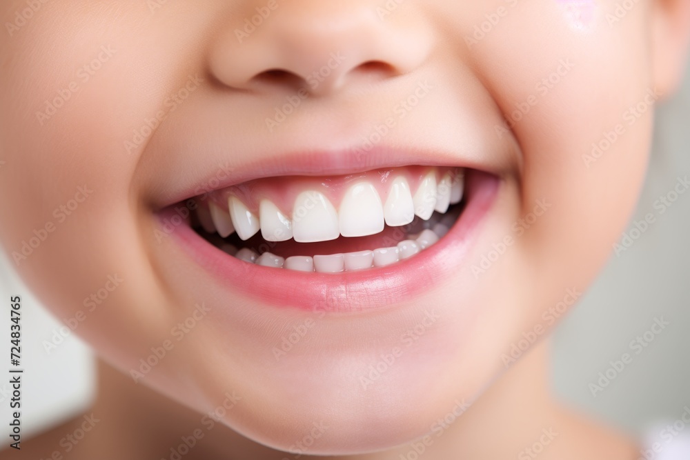 Child Smiling Showing Teeth Close-up Mouth Child Smiling Showing Teeth Close-up Mouth