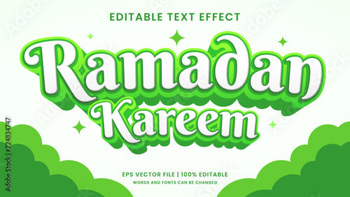 Ramadan kareem 3d editable text effect