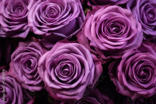 pink roses in a bouquet close up image