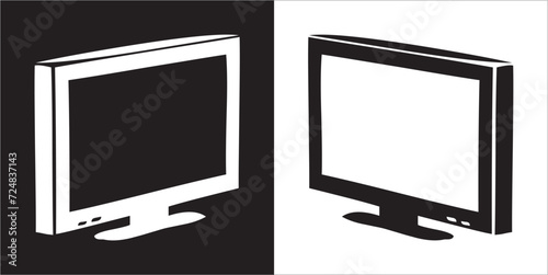 Illustration vector graphics of television icon