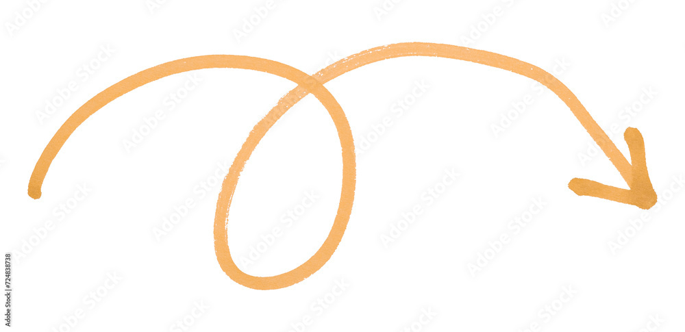 Orange arrows isolated on transparent background Orange arrows isolated on transparent background