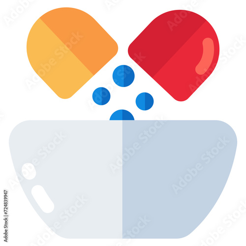 An editable design icon of capsules 