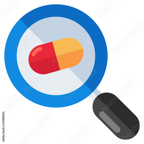 An editable design icon of search capsule 