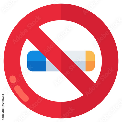 Creative design icon of no smoking