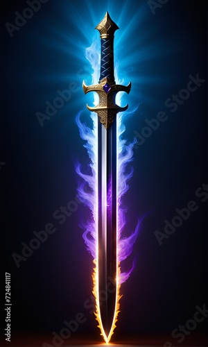 A burning sword.