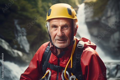 portrait of senior retired man enjoying an active retirement lifestyle © Sarah